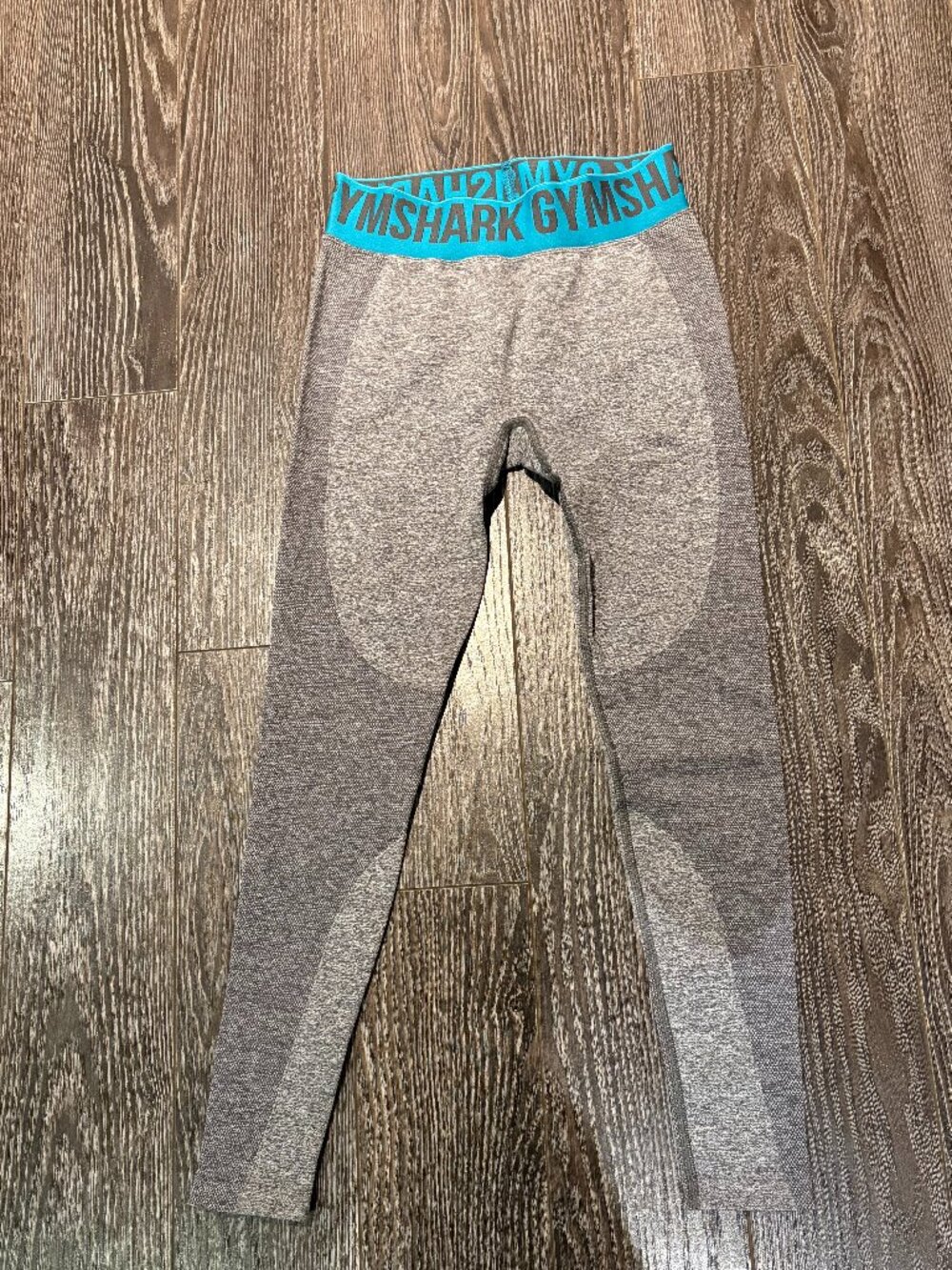 Gymshark Flex Leggings Light Grey Marl Pale Turquoise